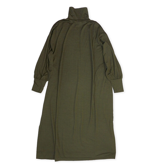 P 2 72ウールハイゲージ天竺 タートルネックマキシワンピース 39ダークオリーブ D Arms Online Shop