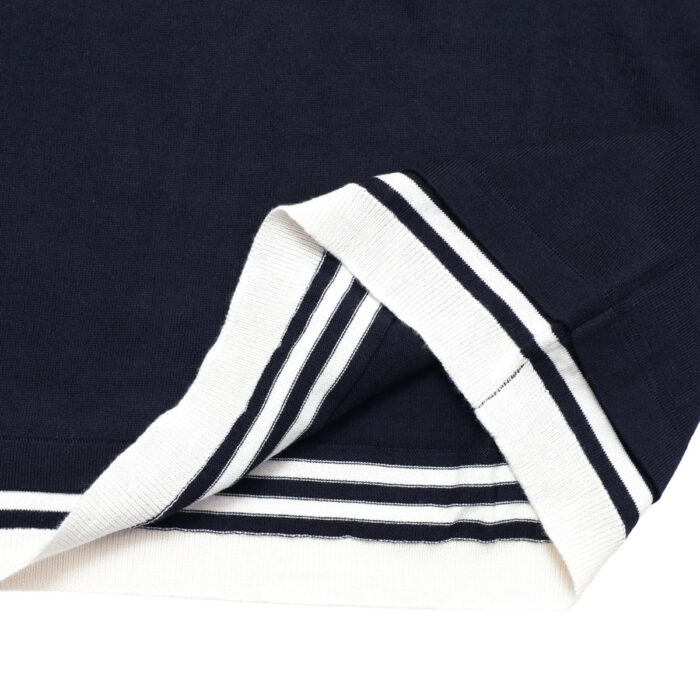 mao made マオメイド 611120 CHOやわらかチョーしなやか超ほおずりコットンシリーズ ボーダーTEEインに着てる風プルオーバー トップス