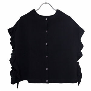 mao made マオメイド 611126 シルケットコットンミラノリブコレクション 2WAYふりふりフリルベスト フリル ベスト トップス 2WAY