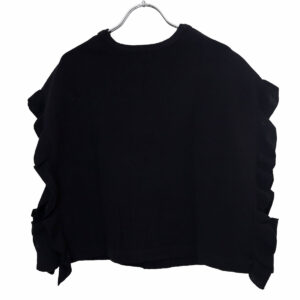 mao made マオメイド 611126 シルケットコットンミラノリブコレクション 2WAYふりふりフリルベスト フリル ベスト トップス 2WAY