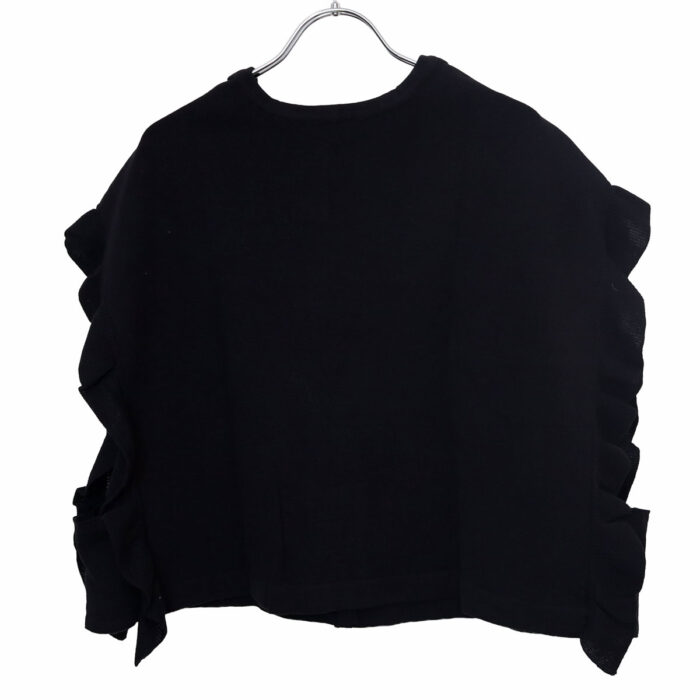 mao made マオメイド 611126 シルケットコットンミラノリブコレクション 2WAYふりふりフリルベスト フリル ベスト トップス 2WAY