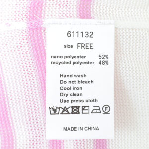 mao made マオメイド 611132 和紙のようなリネンのようなシアーポリエステルシリーズ パネルボーダー裾ドロストプルオーバー トップス シアー ボーダー