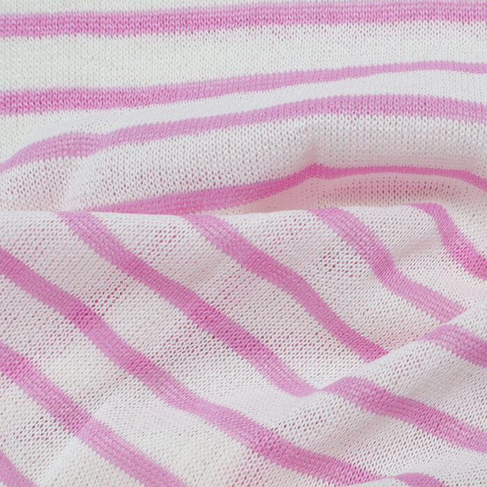 mao made マオメイド 611132 和紙のようなリネンのようなシアーポリエステルシリーズ パネルボーダー裾ドロストプルオーバー トップス シアー ボーダー