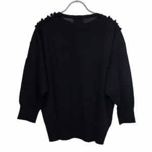 mao made マオメイド 611135 リネン/コットンふりふりフリルシリーズ ふりふりフリル7分袖プルオーバー(ムジ) フリル プルオーバー トップス