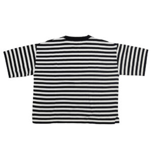 mao made マオメイド 611143 シャリコットン embroidery ししゅういろいろシリーズ ロゴザクザクししゅう5分袖ニットTEE Tシャツ トップス ニット