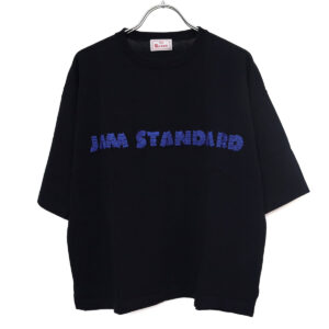 mao made マオメイド 611143 シャリコットン embroidery ししゅういろいろシリーズ ロゴザクザクししゅう5分袖ニットTEE Tシャツ トップス ニット
