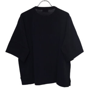 mao made マオメイド 611143 シャリコットン embroidery ししゅういろいろシリーズ ロゴザクザクししゅう5分袖ニットTEE Tシャツ トップス ニット