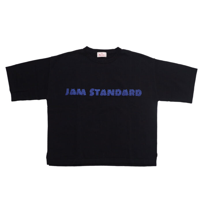 mao made マオメイド 611143 シャリコットン embroidery ししゅういろいろシリーズ ロゴザクザクししゅう5分袖ニットTEE Tシャツ トップス ニット