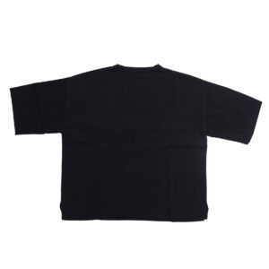 mao made マオメイド 611143 シャリコットン embroidery ししゅういろいろシリーズ ロゴザクザクししゅう5分袖ニットTEE Tシャツ トップス ニット