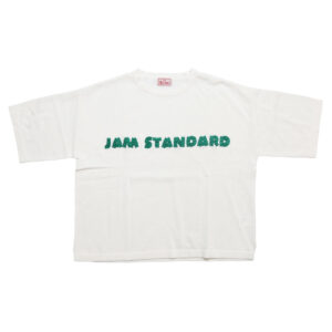 mao made マオメイド 611143 シャリコットン embroidery ししゅういろいろシリーズ ロゴザクザクししゅう5分袖ニットTEE Tシャツ トップス ニット