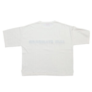 mao made マオメイド 611143 シャリコットン embroidery ししゅういろいろシリーズ ロゴザクザクししゅう5分袖ニットTEE Tシャツ トップス ニット