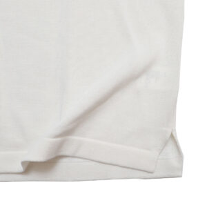 mao made マオメイド 611143 シャリコットン embroidery ししゅういろいろシリーズ ロゴザクザクししゅう5分袖ニットTEE Tシャツ トップス ニット