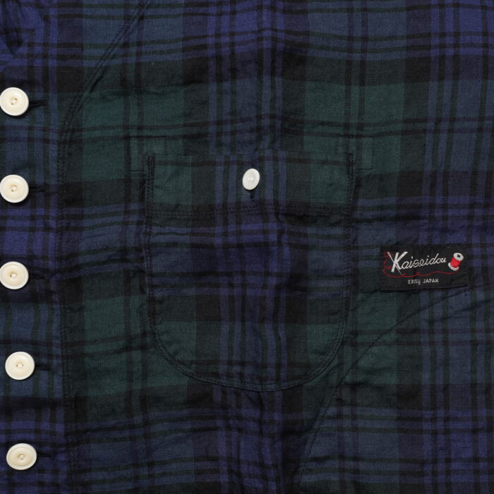 快晴堂 かいせいどう 61JK-02 タータンチェック/エバーグリーン ふわりカーディガン 羽織 チェック柄 カーディガン