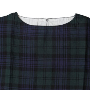 快晴堂 かいせいどう 61OP-04 タータンチェック/エバーグリーン 5ポケットワンピース ワンピース チェック柄 麻100％ リネン