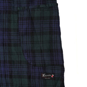 快晴堂 かいせいどう 61OP-04 タータンチェック/エバーグリーン 5ポケットワンピース ワンピース チェック柄 麻100％ リネン