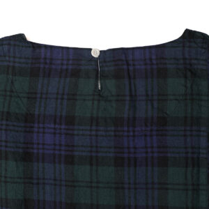 快晴堂 かいせいどう 61OP-04 タータンチェック/エバーグリーン 5ポケットワンピース ワンピース チェック柄 麻100％ リネン