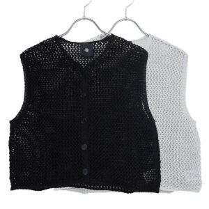 CNMDS2601 maison de soil メゾンドソイル 5GG LINEN OPENWORK KNIT VEST リネン ベスト