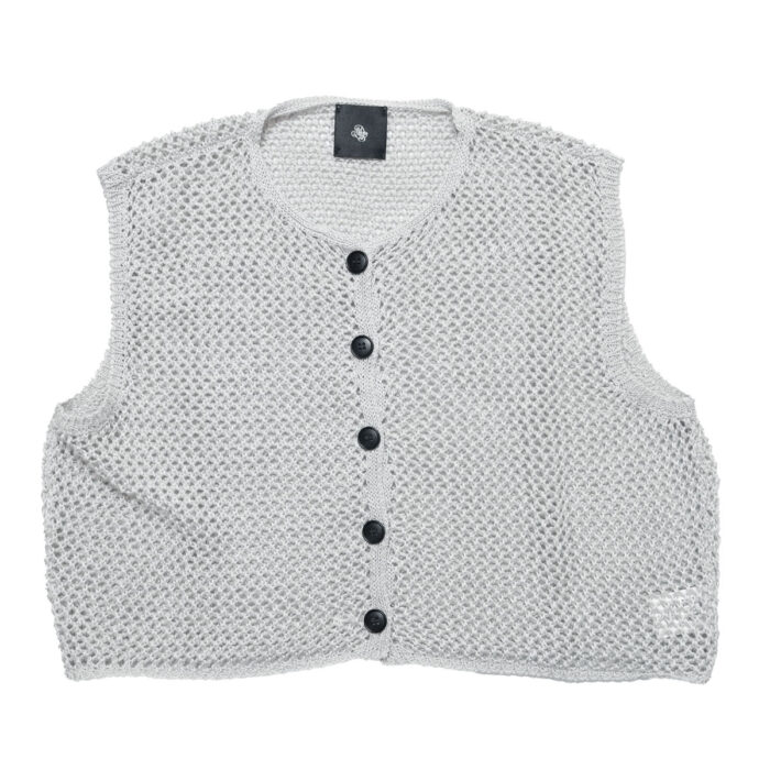 CNMDS2601 maison de soil メゾンドソイル 5GG LINEN OPENWORK KNIT VEST リネン ベスト