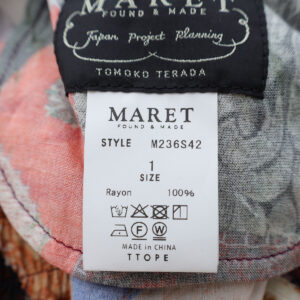 MARET マレ M236S42 クレージーキルトPT アロハワイドロングパンツ ボトム