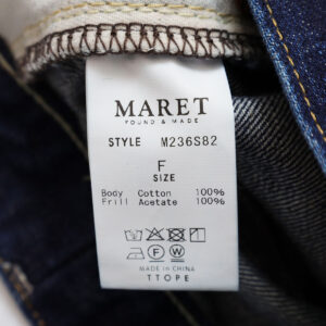 MARET マレ 32620613 M236S82 アシタックフリルスカート ボトム スカート デニム