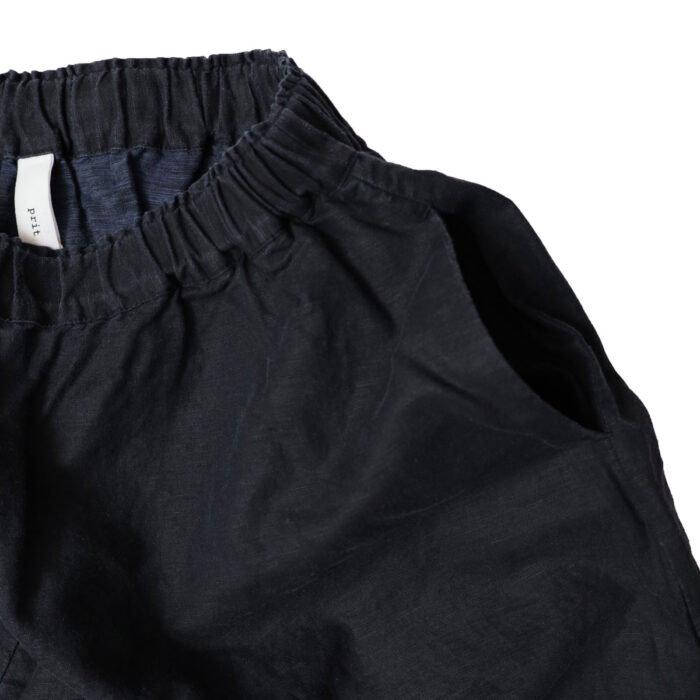 prit プリット P71601 リネンコットン交織平織ピグメント加工ペンギンパンツ ペンギンパンツ ボトム