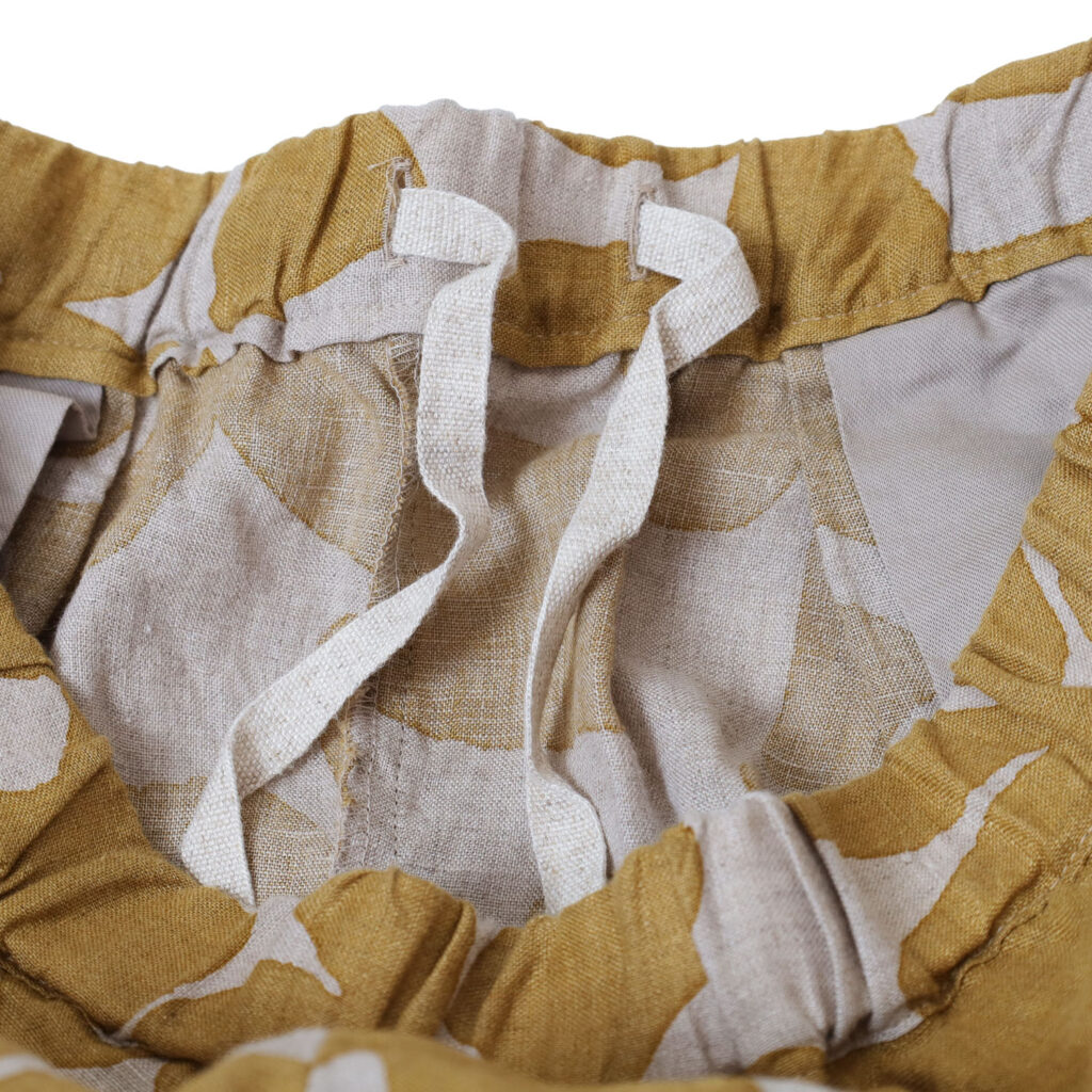 prit プリット P72612 60/1リネンシーチングビッグフラワープリントタックイージーパンツ ボトム 麻 リネン 春夏