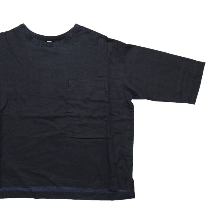 prit プリット P81603 リネンコットン交織平織ピグメント加工７分袖ビッグポケットワイド プルオーバー ７分袖 プルオーバー 麻 トップス