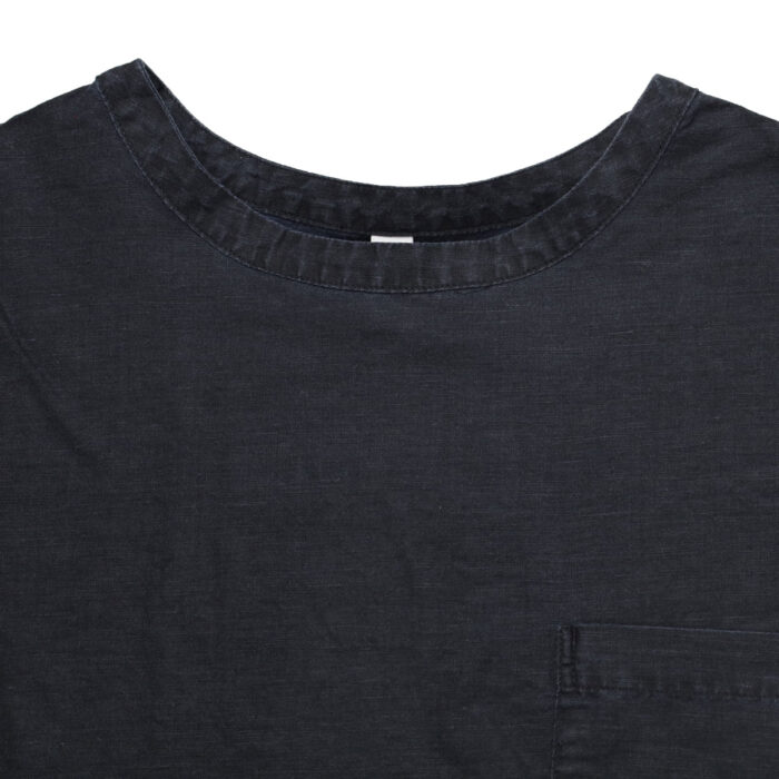 prit プリット P81603 リネンコットン交織平織ピグメント加工７分袖ビッグポケットワイド プルオーバー ７分袖 プルオーバー 麻 トップス