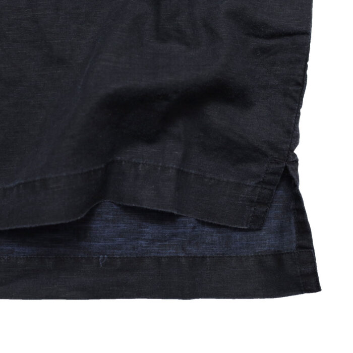 prit プリット P81603 リネンコットン交織平織ピグメント加工７分袖ビッグポケットワイド プルオーバー ７分袖 プルオーバー 麻 トップス