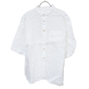 prit プリット P81646 60/1フレンチリネン 5分袖レギュラーカラーシャツ トップス 麻100% リネン