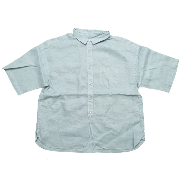 prit プリット P81646 60/1フレンチリネン 5分袖レギュラーカラーシャツ トップス 麻100％ リネン