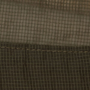 P82600 ナイロンシアーペーパーリップストップ 裾ヒモコクーンブルゾン プリット ナチュラル トップス