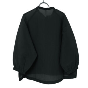 P82600 ナイロンシアーペーパーリップストップ 裾ヒモコクーンブルゾン プリット ナチュラル トップス