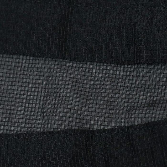 P82600 ナイロンシアーペーパーリップストップ 裾ヒモコクーンブルゾン プリット ナチュラル トップス