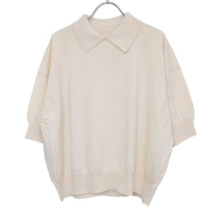 prit プリット P916108 40/2ハイツイストコットン16Ｇ天竺編み衿付き5分袖ワイドプルオーバー プルオーバー トップス