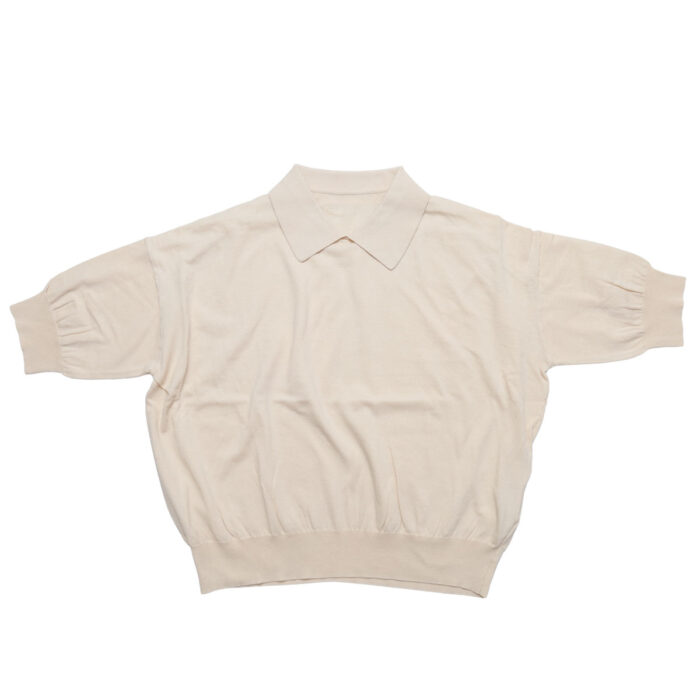 prit プリット P916108 40/2ハイツイストコットン16Ｇ天竺編み衿付き5分袖ワイドプルオーバー プルオーバー トップス