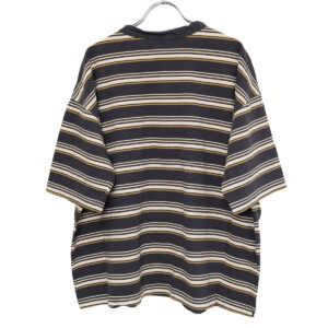 prit プリット P91631 19/1リサイクルムラ糸天竺マルチボーダー5分袖クルーネックワイドTシャツ 5分袖 Tシャツ ボーダー トップス