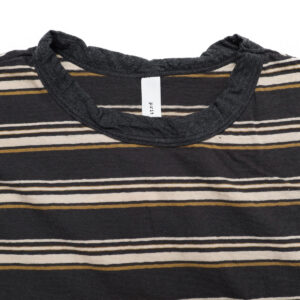 prit プリット P91631 19/1リサイクルムラ糸天竺マルチボーダー5分袖クルーネックワイドTシャツ 5分袖 Tシャツ ボーダー トップス