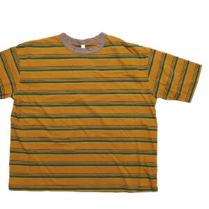 prit プリット P91631 19/1リサイクルムラ糸天竺マルチボーダー5分袖クルーネックワイドTシャツ 5分袖 Tシャツ ボーダー トップス