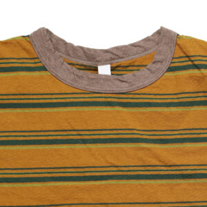 prit プリット P91631 19/1リサイクルムラ糸天竺マルチボーダー5分袖クルーネックワイドTシャツ 5分袖 Tシャツ ボーダー トップス