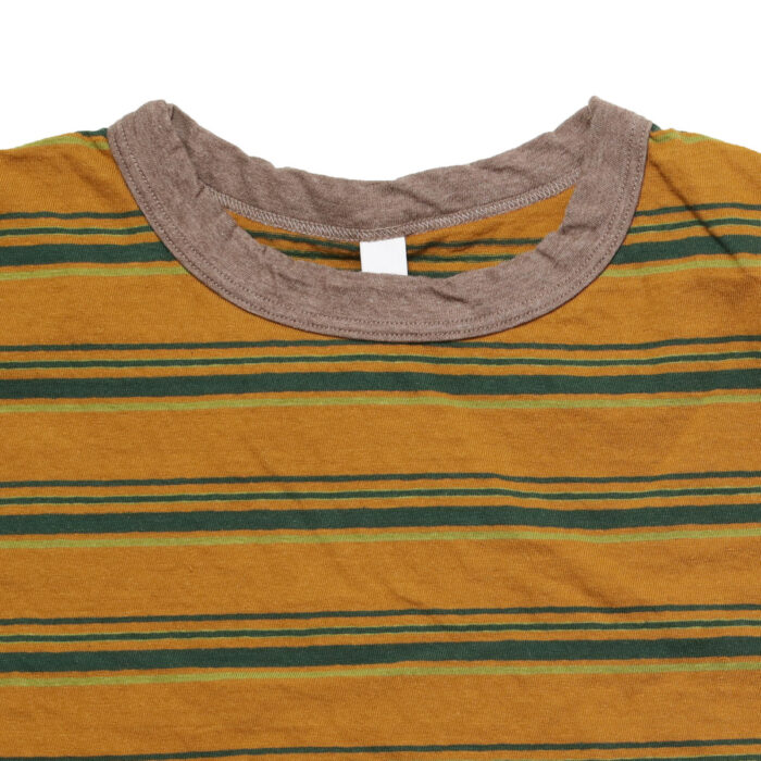 prit プリット P91631 19/1リサイクルムラ糸天竺マルチボーダー5分袖クルーネックワイドＴシャツ 5分袖 Ｔシャツ ボーダー トップス