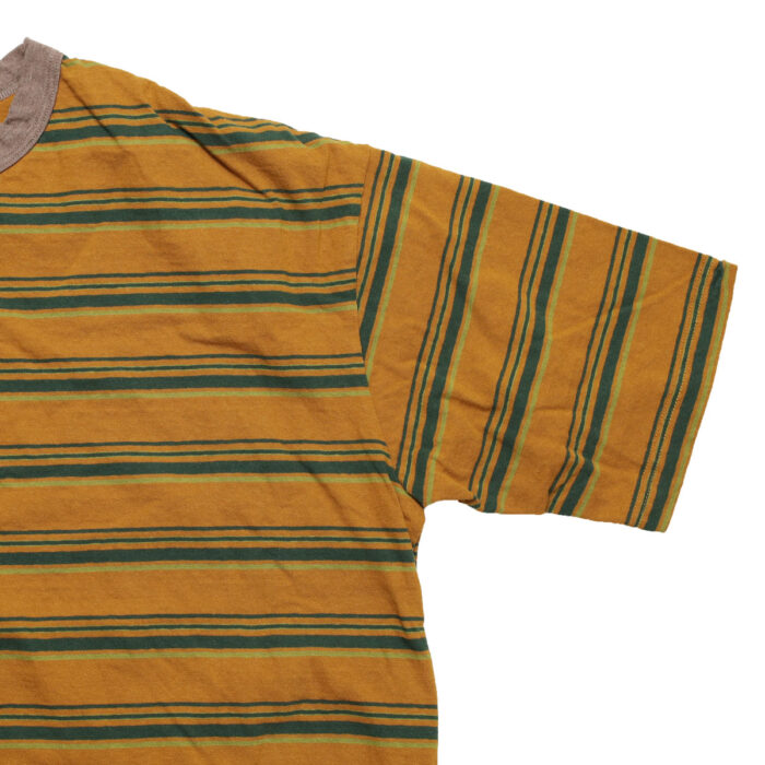 prit プリット P91631 19/1リサイクルムラ糸天竺マルチボーダー5分袖クルーネックワイドＴシャツ 5分袖 Ｔシャツ ボーダー トップス