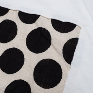 prit プリット P91638 17/1空紡天竺×10/1ムラ糸プリント5分袖フレームＴシャツ 5分袖 Ｔシャツ ドット トップス