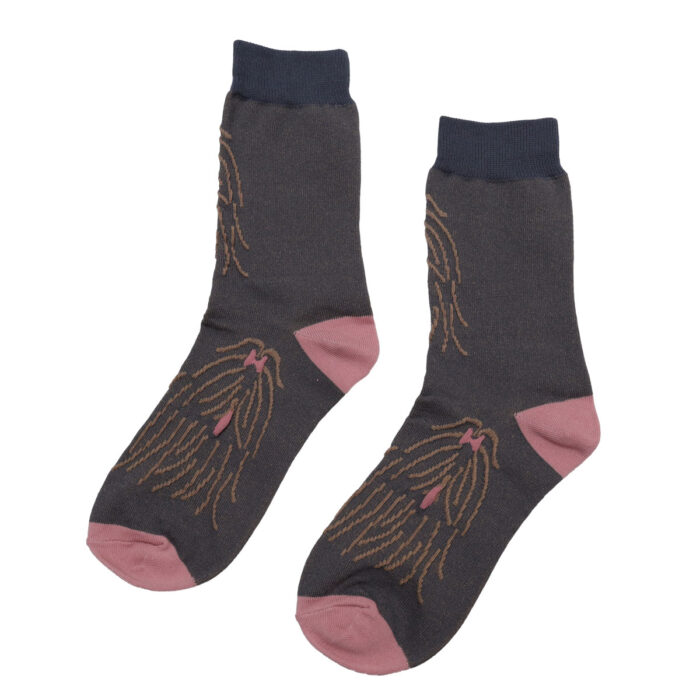 きびす堂 キビスドウ k41174 ドローイングドッグ クルーソックス(2足セット) 靴下 くつした