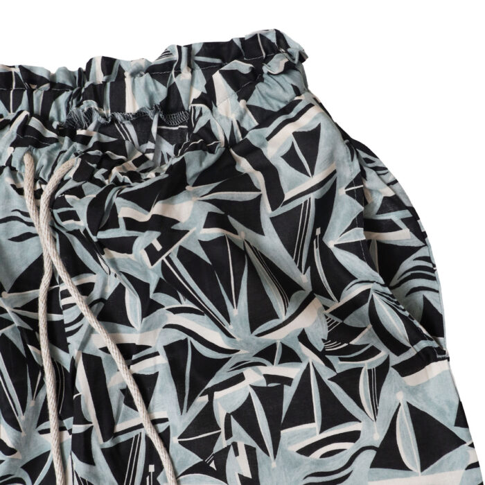 me.wear ミードットウェア me-26104 summer sea print ロープパンツ ボトム 綿100％