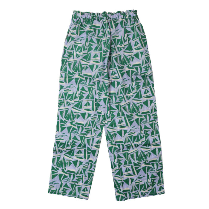 me.wear ミードットウェア me-26104 summer sea print ロープパンツ ボトム 綿100％