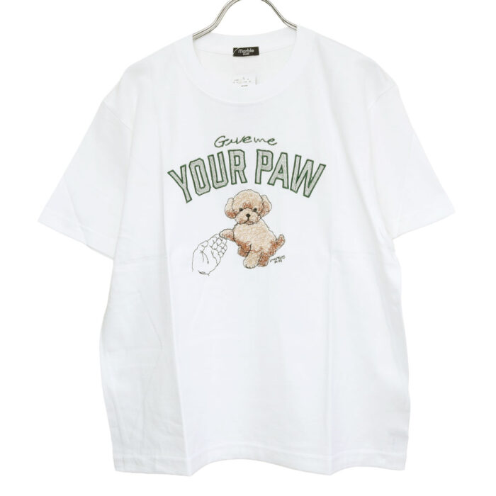 marble SUD トップス 01GM020176 EMB paw Tシャツ