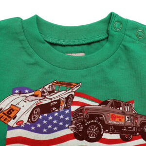 OCEAN&GROUND トップス 4616116・4616166 レーシングプリントTシャツ