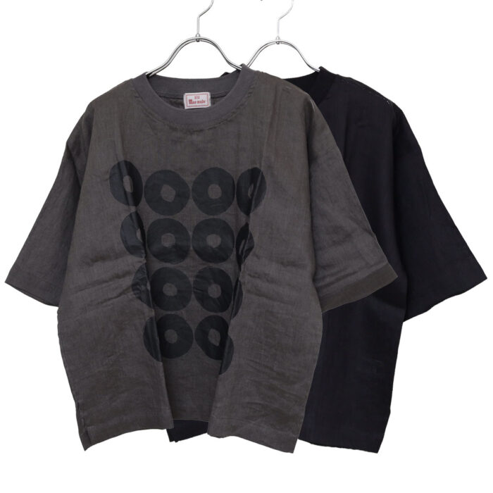 mao made トップス 621320 リネンFABRICシリーズ ドーナツ布帛TEE
