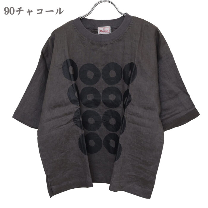 mao made トップス 621320 リネンFABRICシリーズ ドーナツ布帛TEE